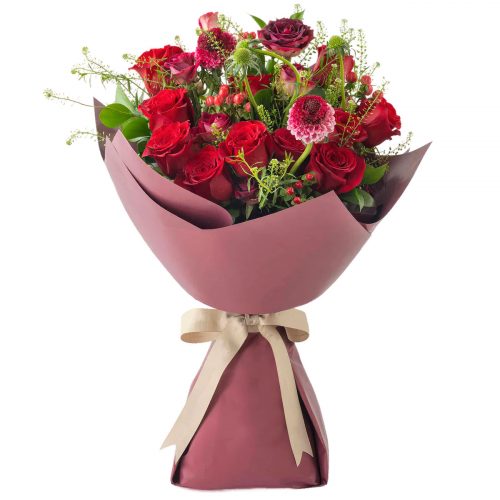 Цветочный букет «Фейерверк страсти»