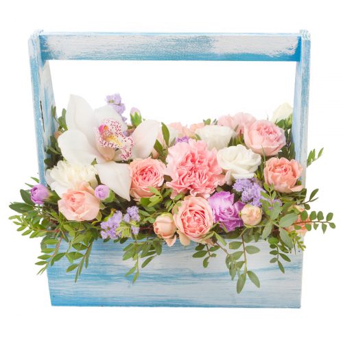 Композиция дереянном в ящике «Летоландия»