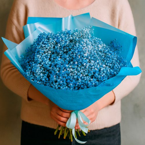 Монобукет гипсофил «Голубая мечта»