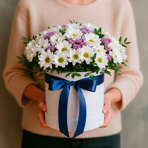 Цветочная композиция «Белоснежная мелодия»